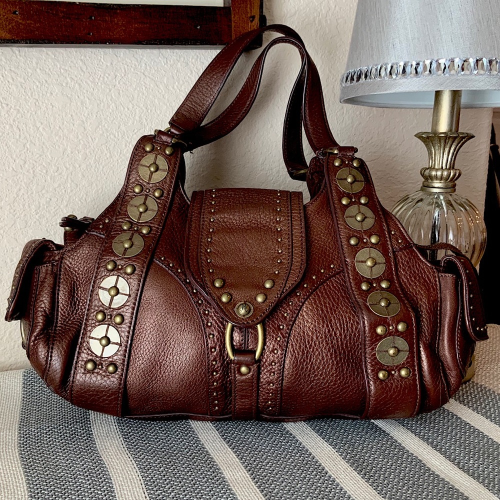 Cole Haan Bronze Leather Shoulder Bag